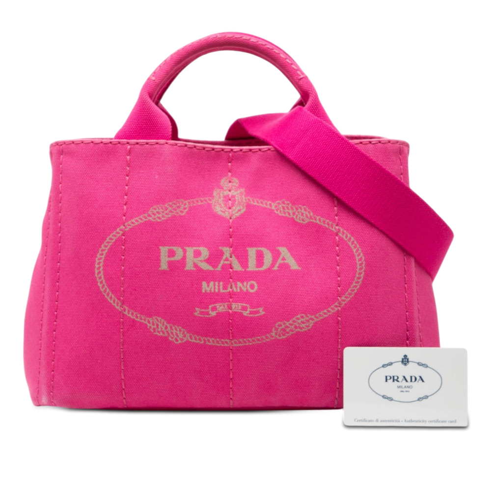 Pre-Loved Prada Small Canvas Canapa Logo Tote - Picture 7 of 7
